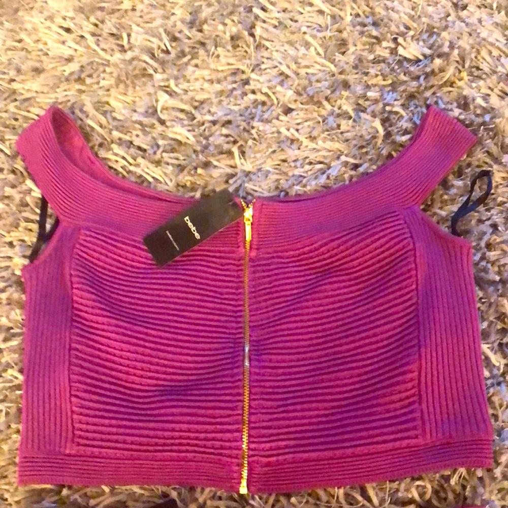 Bebe purple top with tag